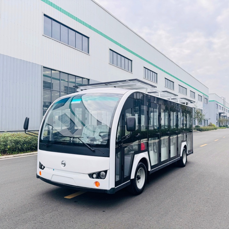23座封闭电动观光车 景区游览车 大功率长续航校园摆渡车