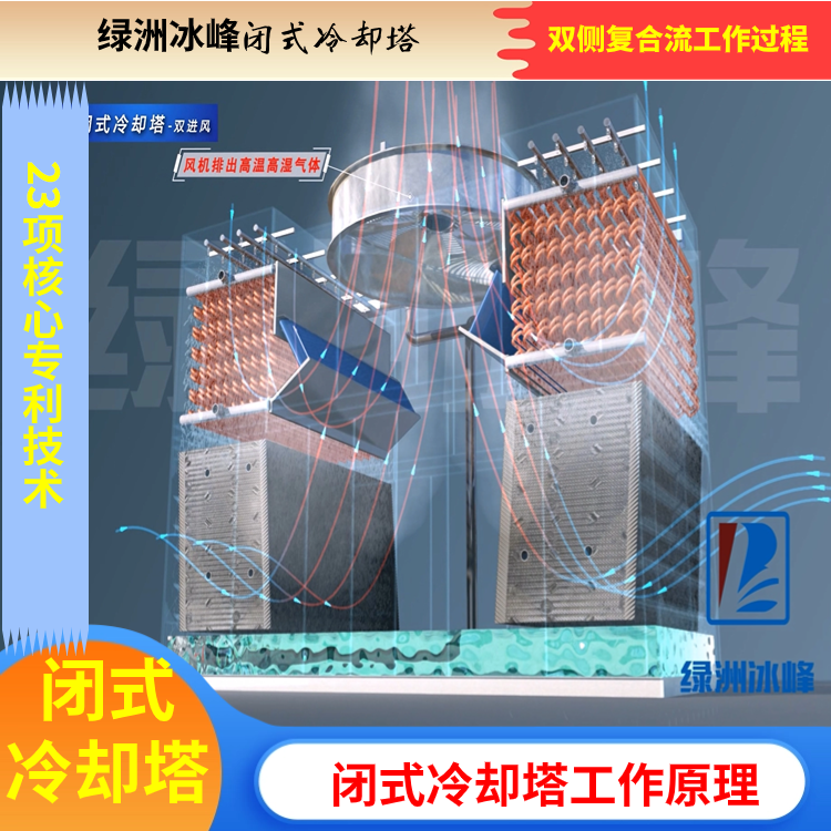 闭式冷却塔|绿洲冰峰|逆流结构|500m3/h|节水节电