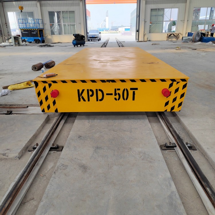 凌瑞 低压供电轨道电动平板车料场搬运运行时间长电动轨道地平车