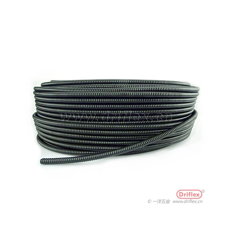 一洋五金供应不锈钢包塑金属软管黑色浪包管配铜镀镍直接头