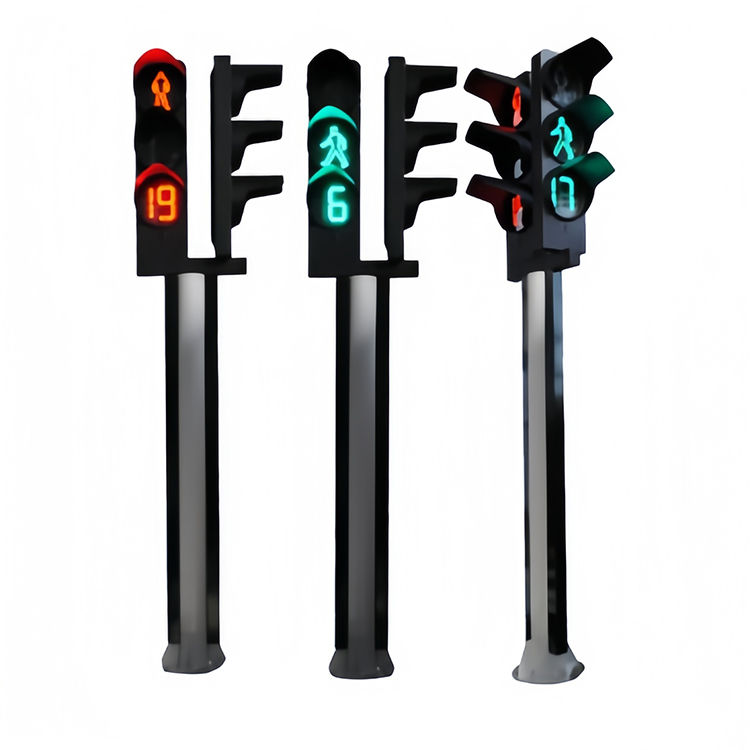 一杆两灯人行一体信号灯
