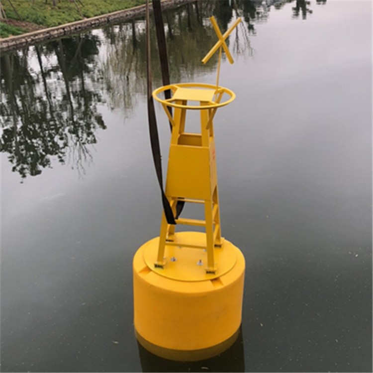 区域隔离划分江面警示塑料航标水域安全一体式柱形警示浮标