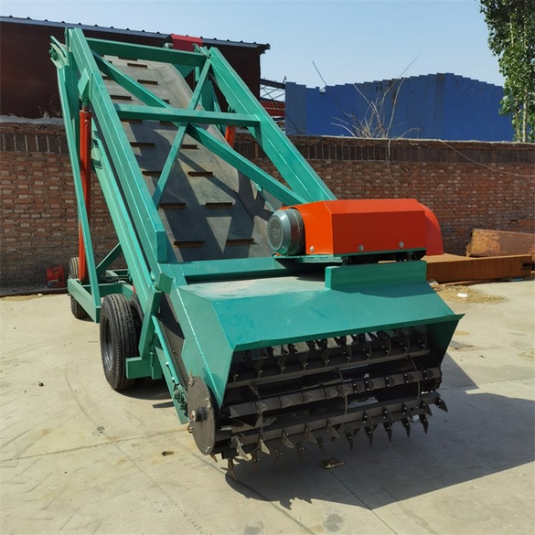 饲草池装取挖草车 移动自走式青贮取料机
