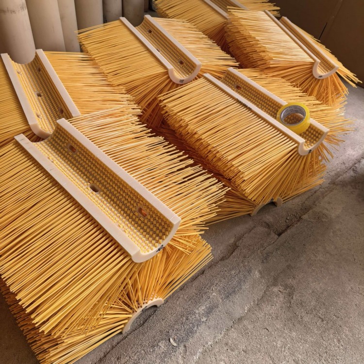 钢板预处理线滚刷 造船厂钢板除锈滚刷 抛丸清理机毛刷