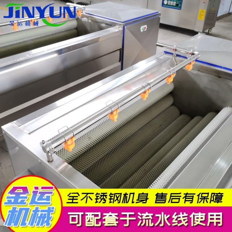 毛刷清洗机 猪蹄毛辊清洗设备 根茎类蔬菜毛辊磨皮清洗机