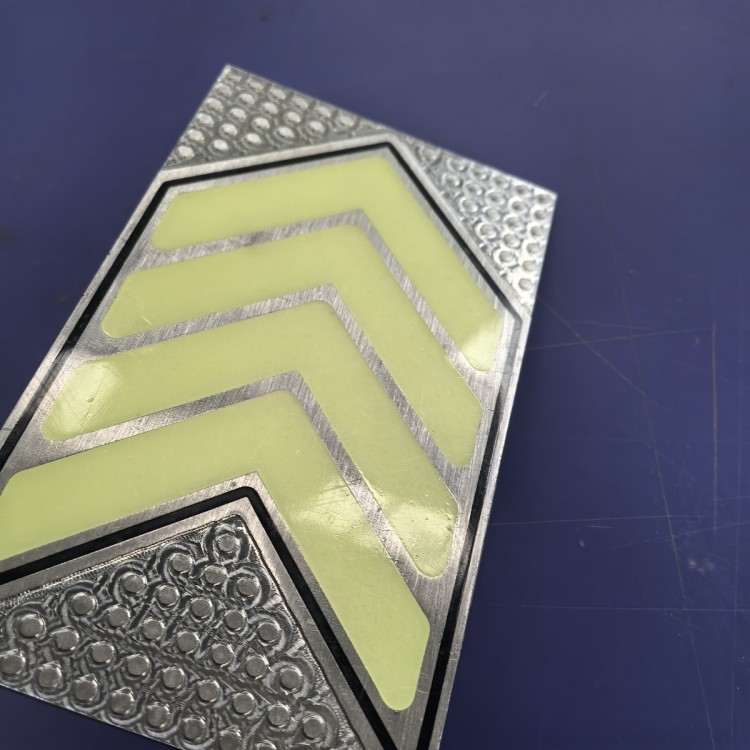 地面自发光疏散标识 不锈钢箭头