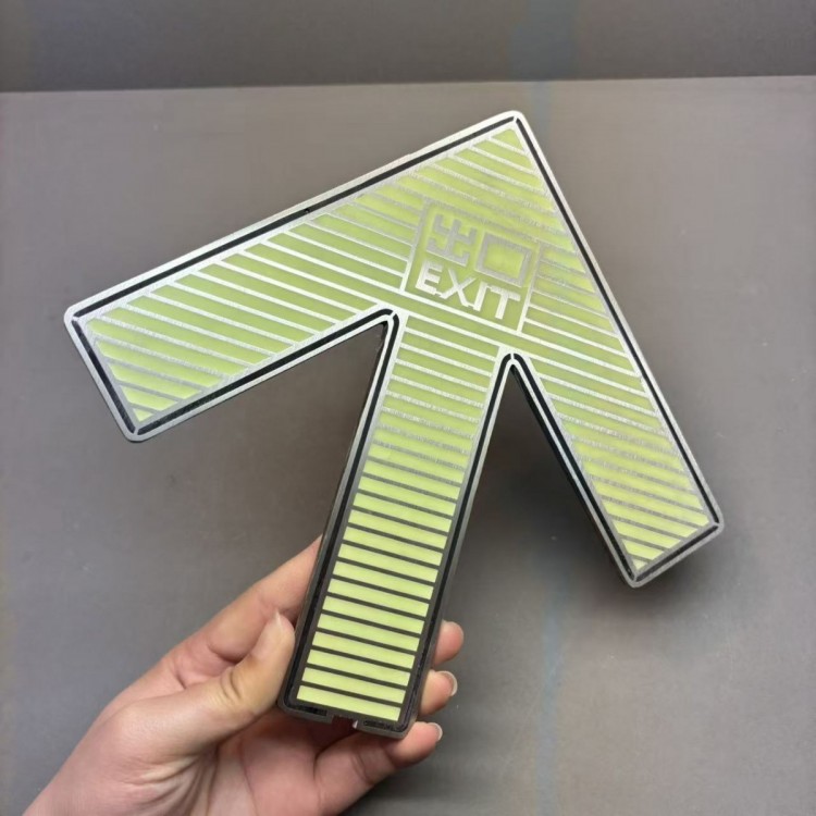 地铁蓄光自发光疏散标识 不锈钢箭头