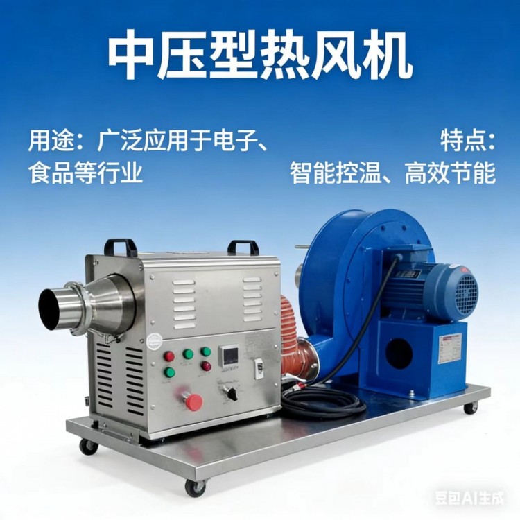 轴承烘干中压型热风机不锈钢材质温度风量可调节使用轻便