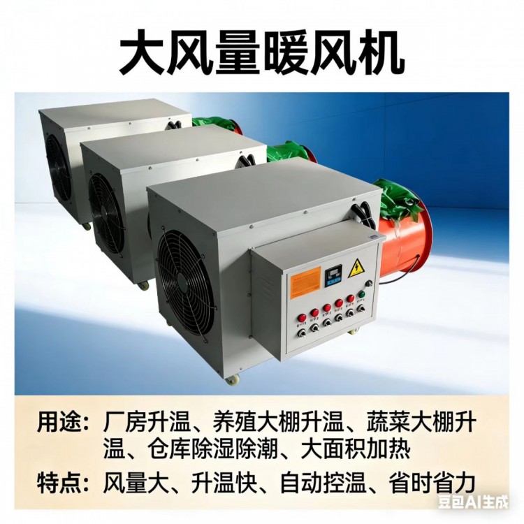 车间厂房除湿除潮暖风机温度风量可调节可连续运行