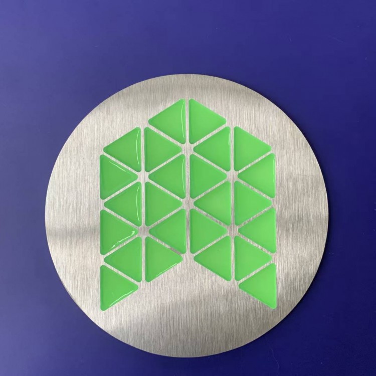 深圳地铁站厅夜光不锈钢标识 疏散标识