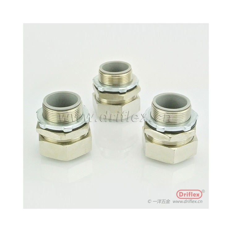 方帽铜镀镍直接头六角软管内径10到100风力电力设备穿线