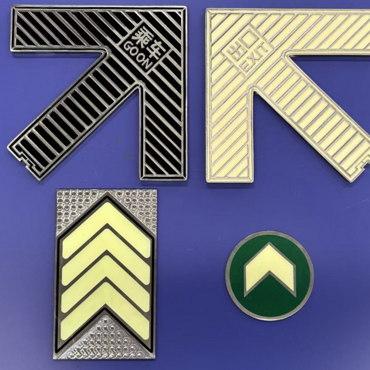 地面自发光疏散标识 不锈钢箭头