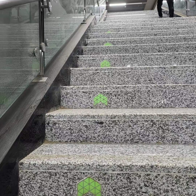 地铁夜光不锈钢楼梯踏步疏散 楼梯出字小箭头