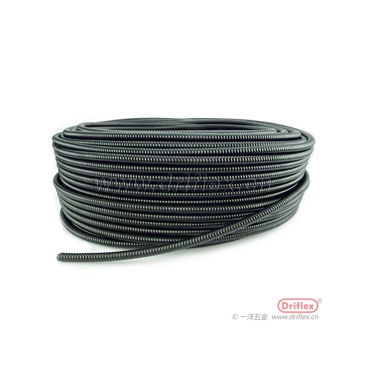 黑色波浪型包塑金属软管配锌合金外丝直接头