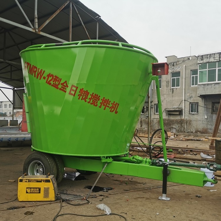 立式双轴全日粮拌草机 tmr饲料搅拌机