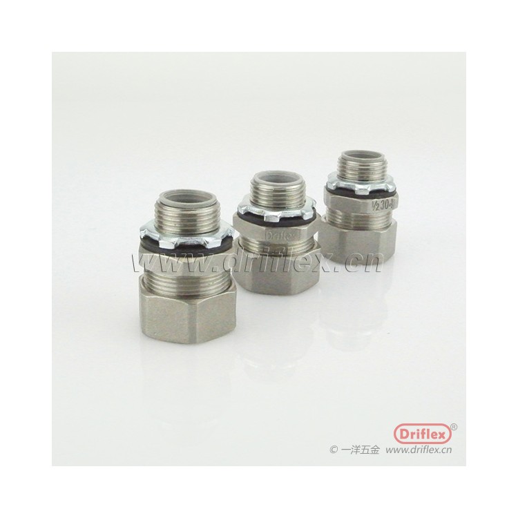 一洋五金供应304不锈钢直接头外丝外螺纹金属软管连接器