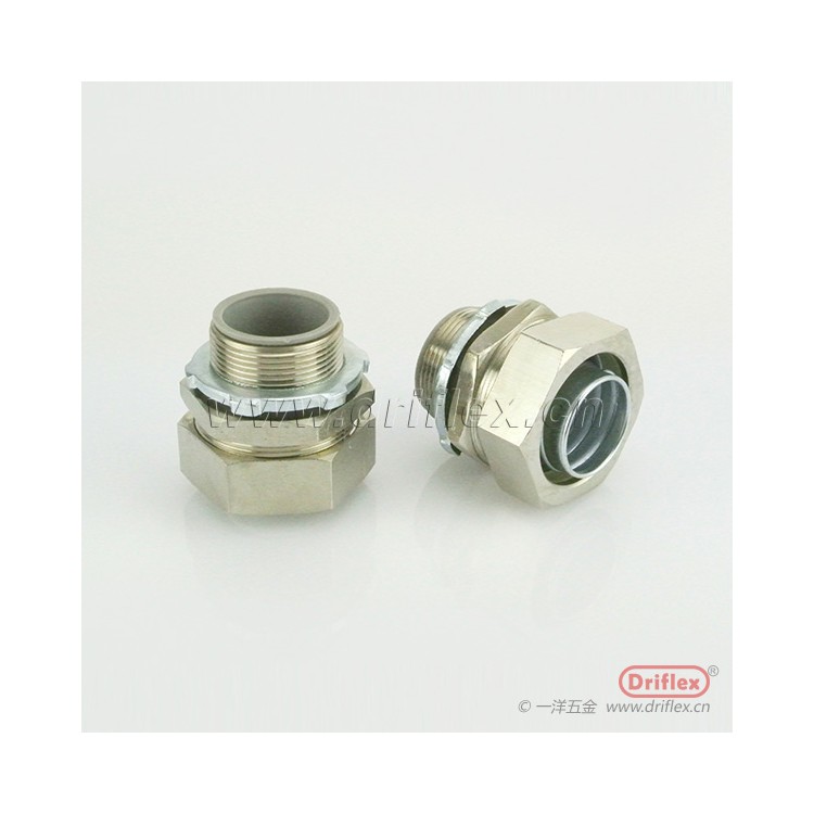 一洋五金六角螺帽铜镀镍外丝直接头内径10到100mm