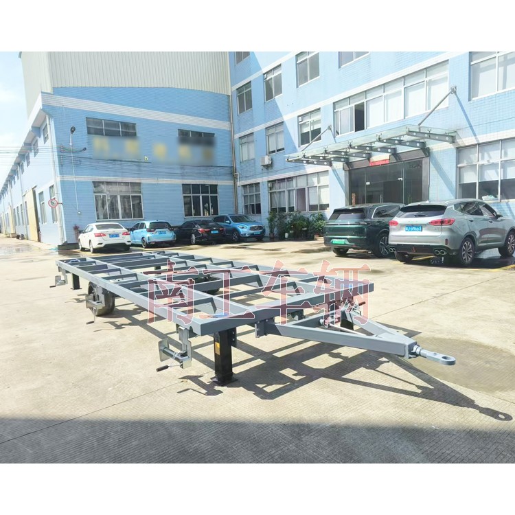 7吨骨架式ATV平板拖车 2轮灰色工具拖车