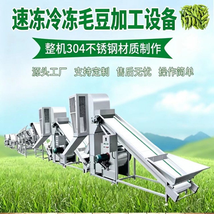 诸城诚达全自动速冻毛豆加工设备速冻毛豆深加工生产线厂家直销