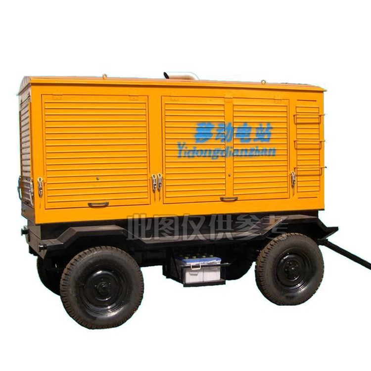 300KW柴油发电机组四轮拖车