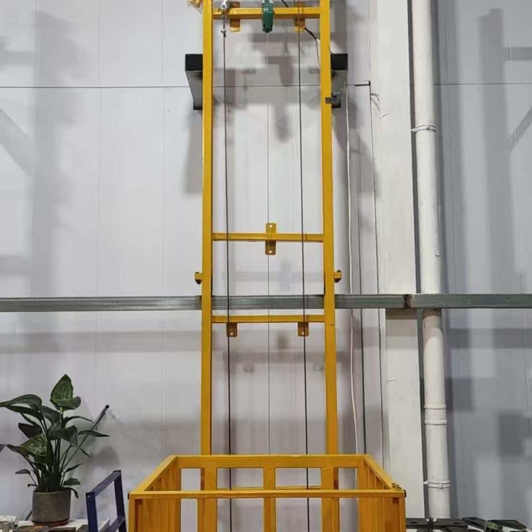涿州房山厂房液压升降货梯 单轨护栏货运升降机可定制