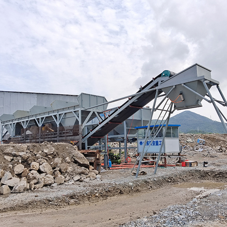WDJ600型免基础稳定土拌和站配卧式水泥仓