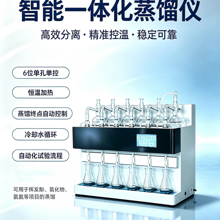 智能一体化蒸馏仪 全自动蒸馏仪