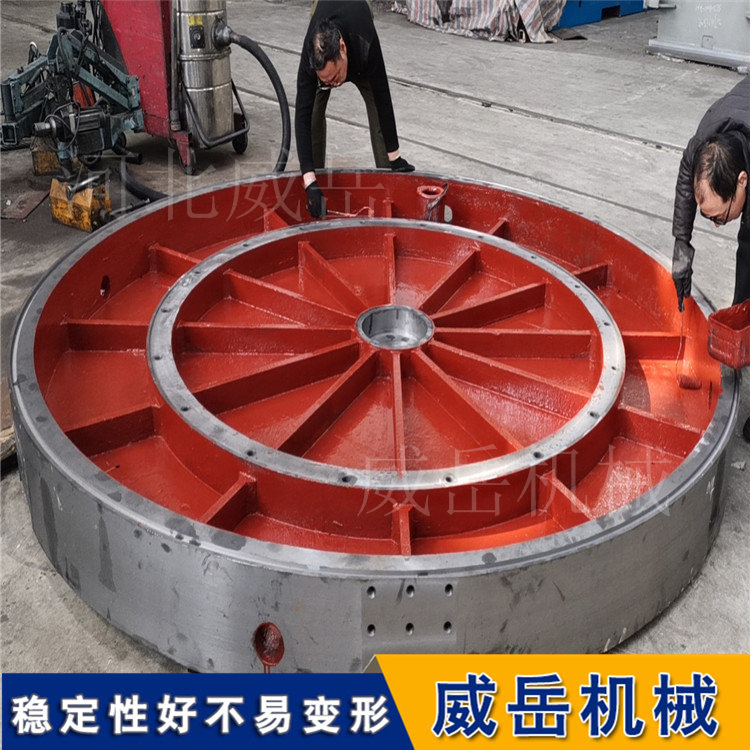 铸铁圆形工作台 直径5000mm 重型T型槽圆平台
