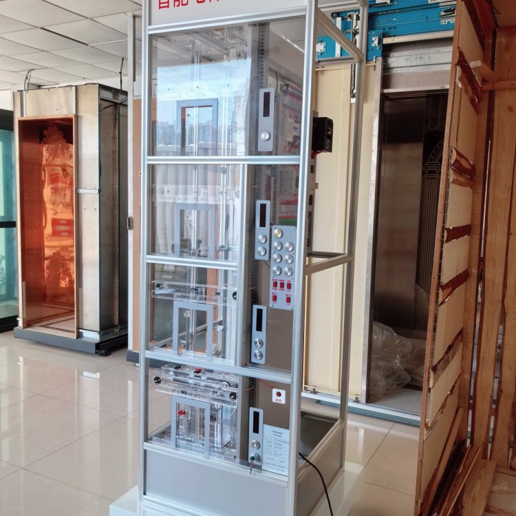 透明仿真电梯模型 展厅演示电梯教学模型 可运行曳引电梯模型