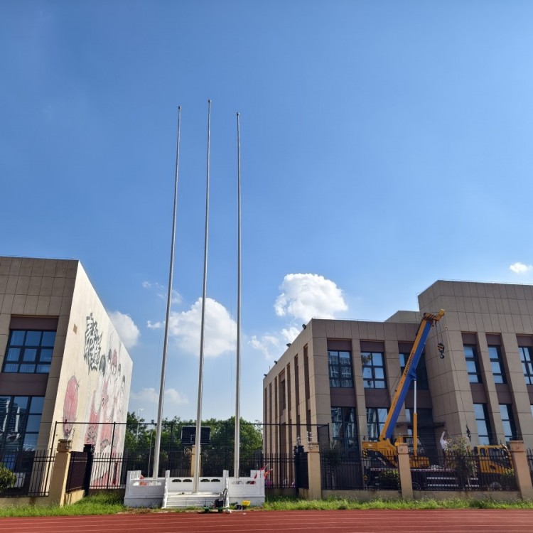 肇庆楼顶旗杆彩旗旗杆肇庆学校旗杆操场自动升降旗杆
