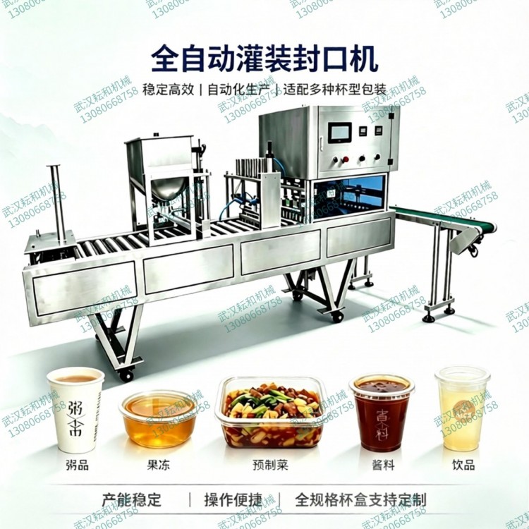全自动灌装封口机源头厂家直供 灌装精度±0.5%