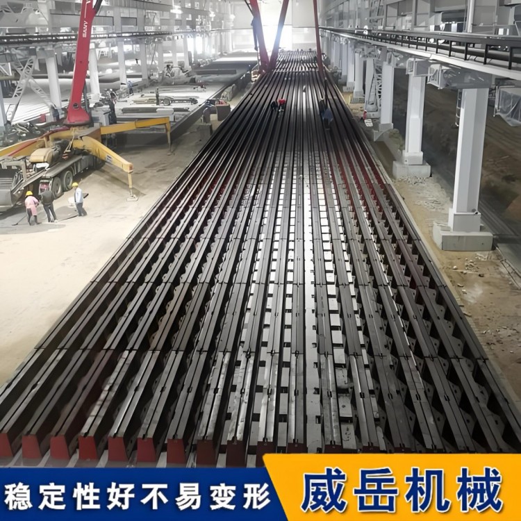 河北泊头 铸铁T型槽地轨  重型拼接条形平台 支持定制