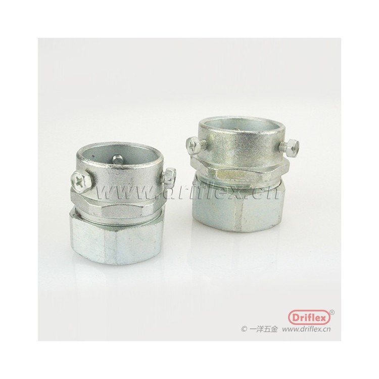 锌合金卡套式接头三螺栓包塑金属软管锁母DN12-100mm