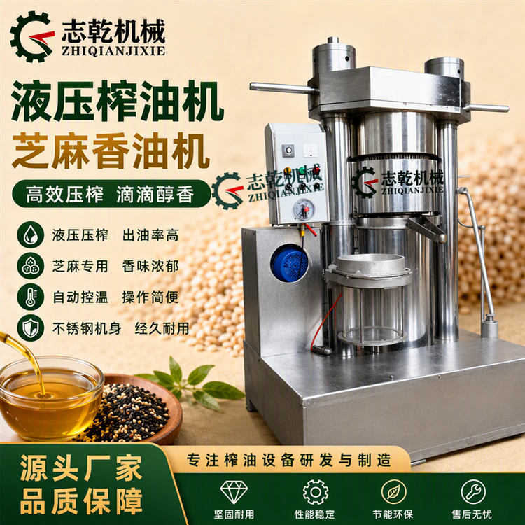 加工小磨芝麻香油机 10公斤商用液压榨油机 压榨核桃油机器