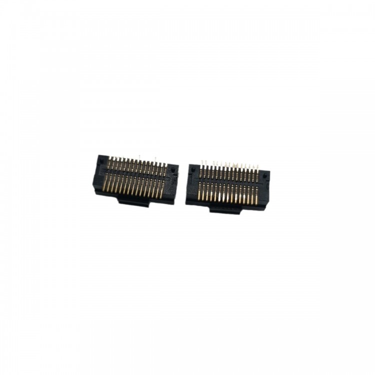 0.5MM板对板双槽30P母座镀金合高8.0MM,