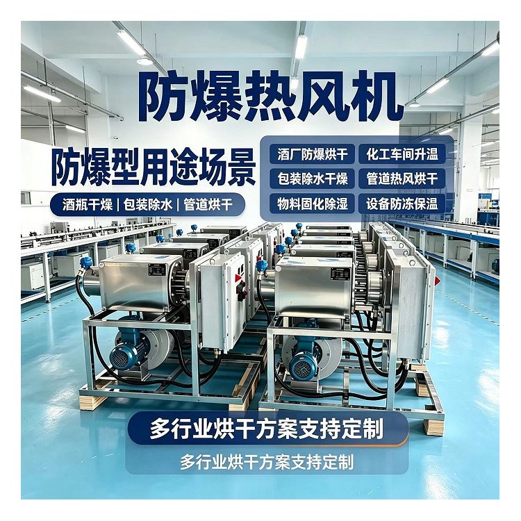 防爆热风机经久耐用精准控温易燃易爆场景化工车间喷涂厂房