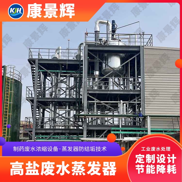 焦化浓盐水蒸发结晶器 康景辉工业高盐废水蒸发器 按需定制材质