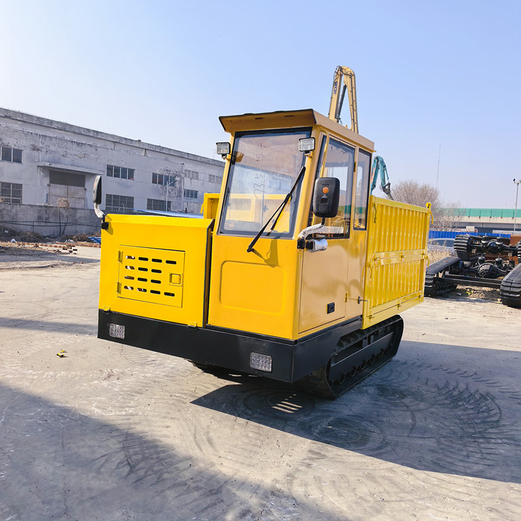 泥地雪地废料建材转运用履带车 5吨小型爬山虎自卸车