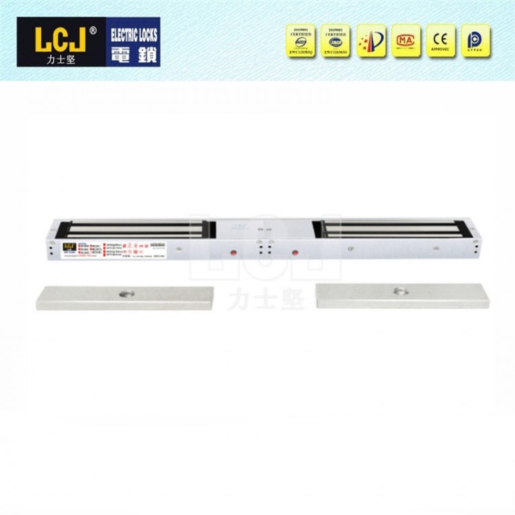 LCJ力士坚磁力锁MC300DL 双门明装带信号反馈原厂原装